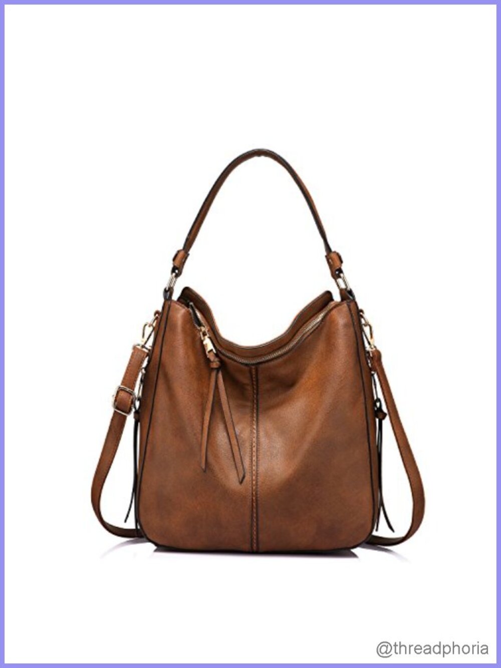 Hobo Crossbody Bag Women Designer Shoulder Purse Faux Leather Tassel Large